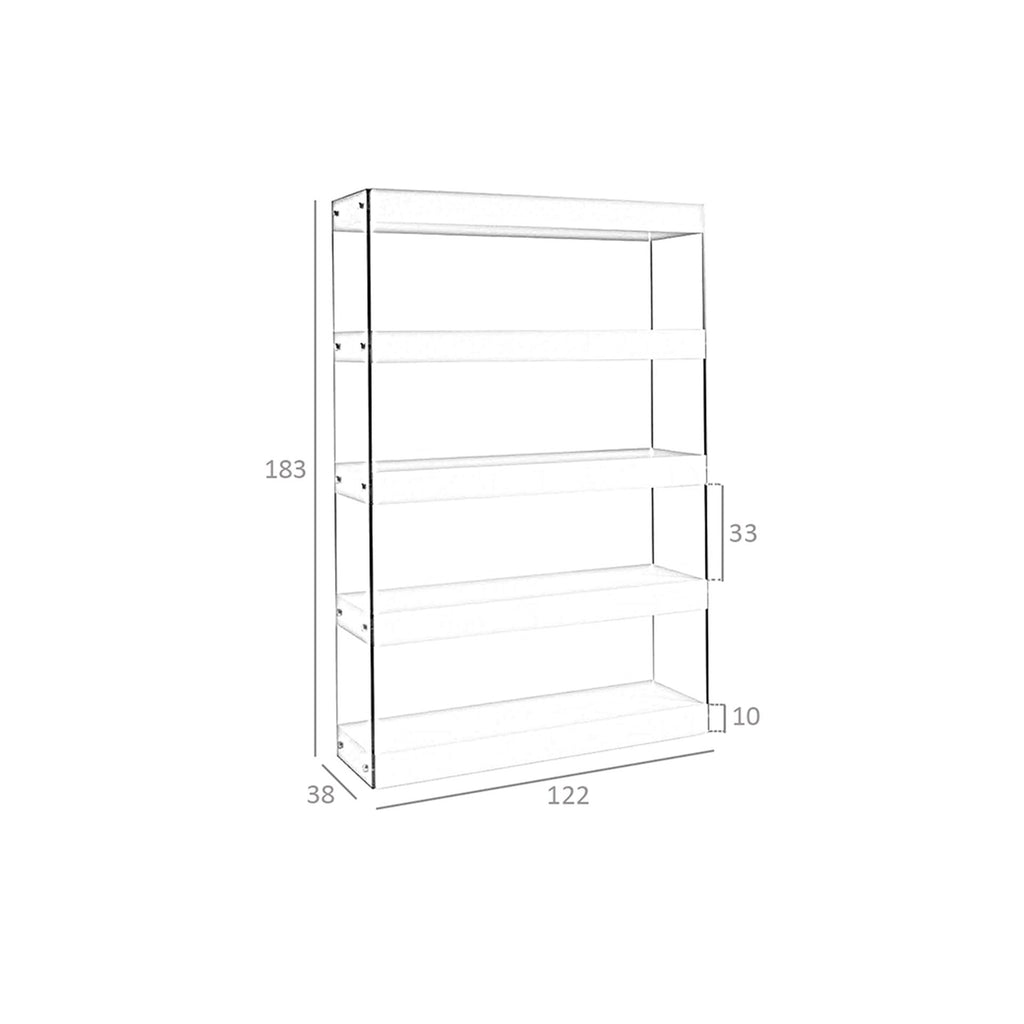 Estantería rectangular nogal