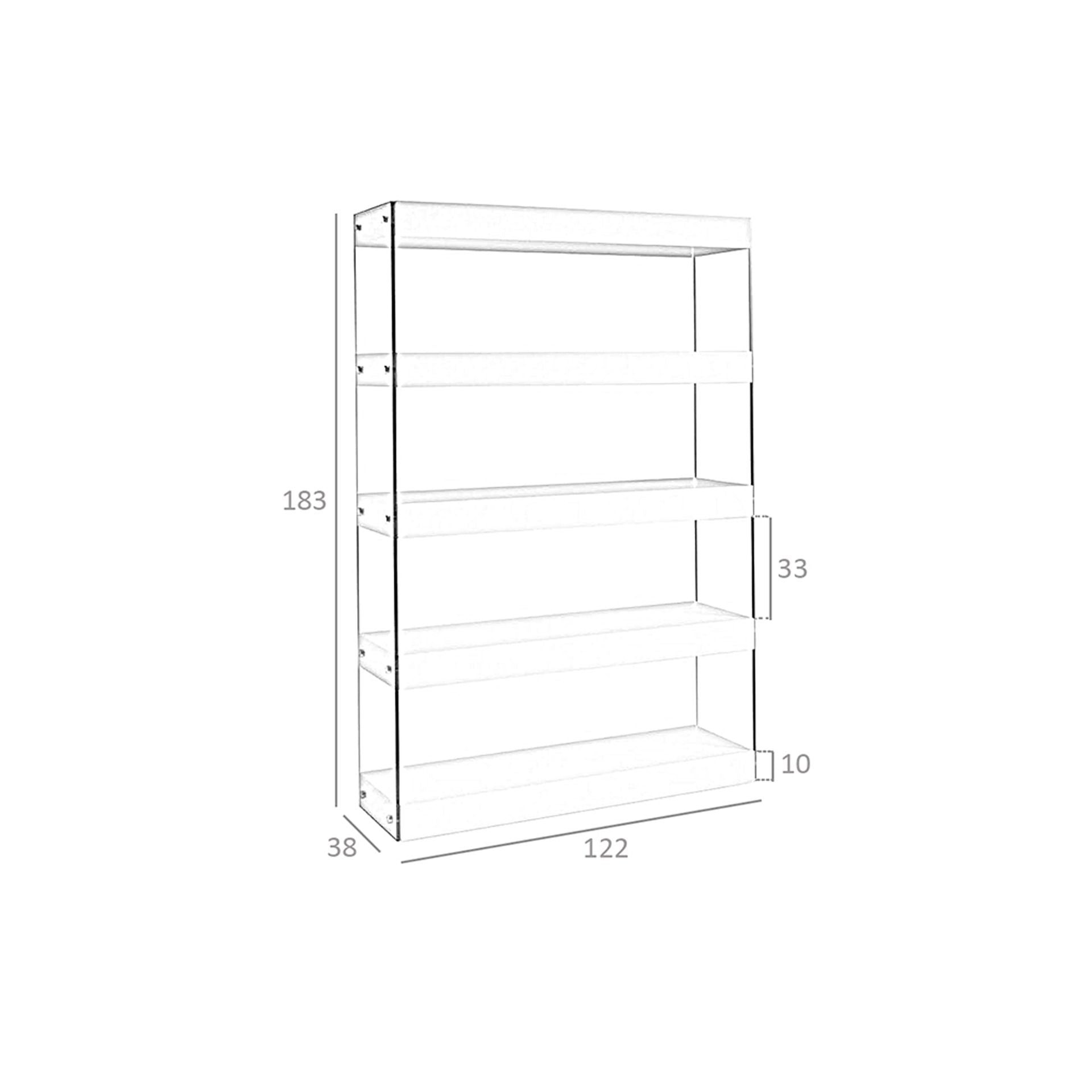 Estantería rectangular nogal