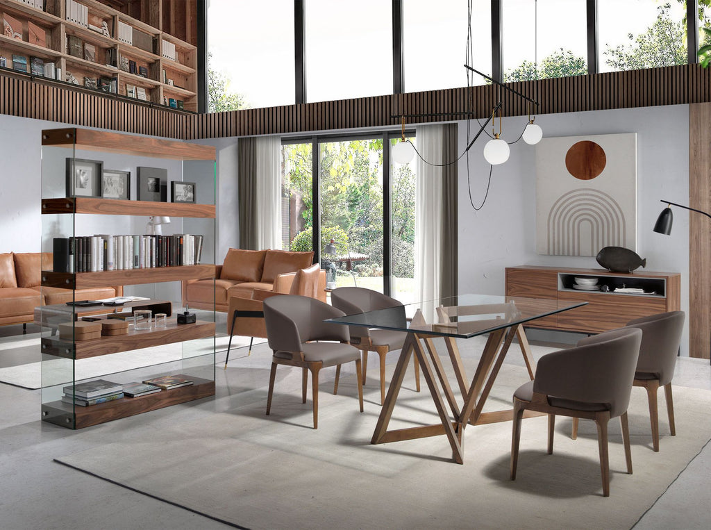 Estantería rectangular nogal