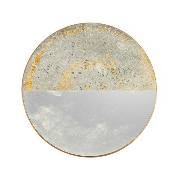 Espejo 79x4x79 cm envejecido de metal dorado