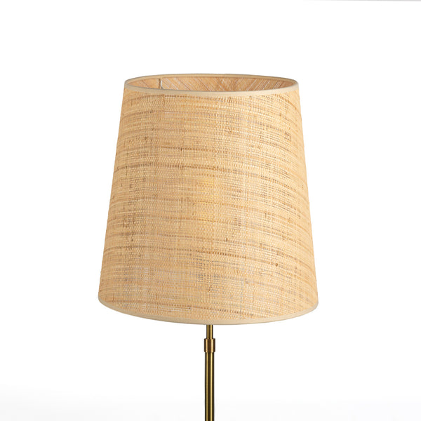 Pantalla cònica 30x24x32 cm de fibra natural crema