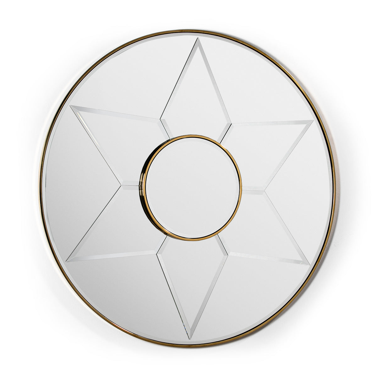 ESPEJO 120x4x120 CRISTAL/METAL DORADO