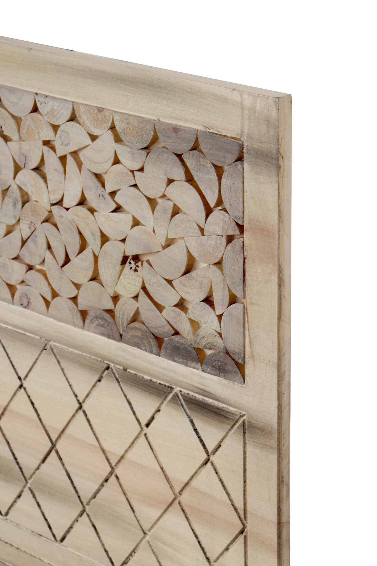 CABEZAL MADERA DE ALAMO COLOR NATURAL, 145X60 CM