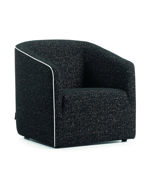 Butaca Coupe negra, vista frontal