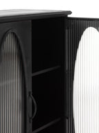 VITRINA CON ESTRUCTURA METAL, PUERTA CON CRISTAL DE FORMA OVAL