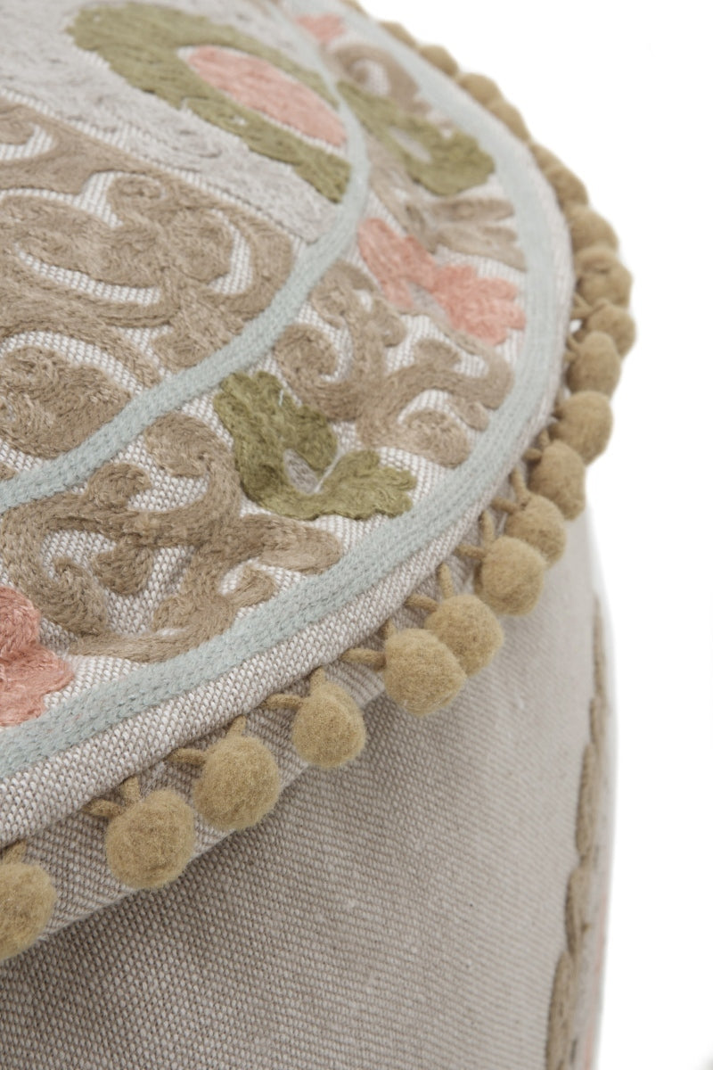 PUFF ALGODON/POLIESTER 55 DIAM X 34 CM