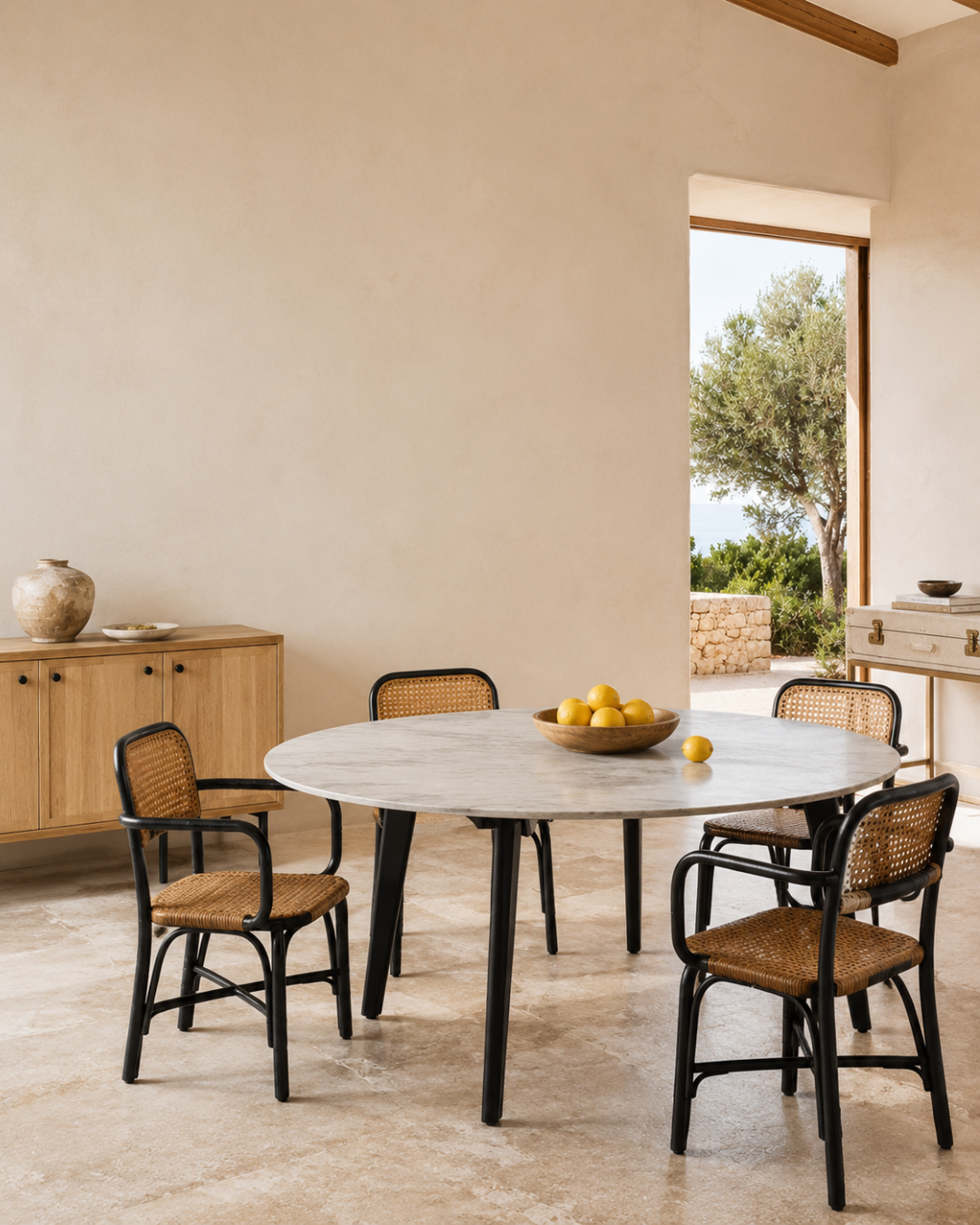 APARADOR 168x45x89 MADERA NATURAL/NEGRO