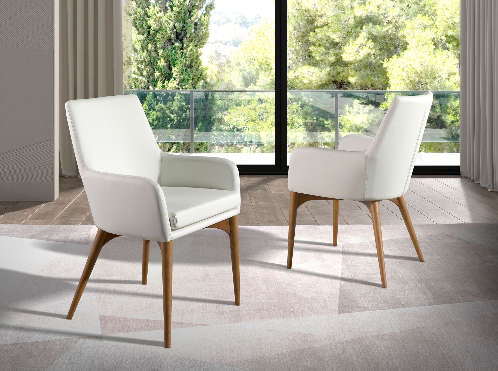 Silla polipiel blanco