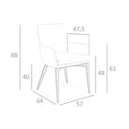 Silla polipiel blanco