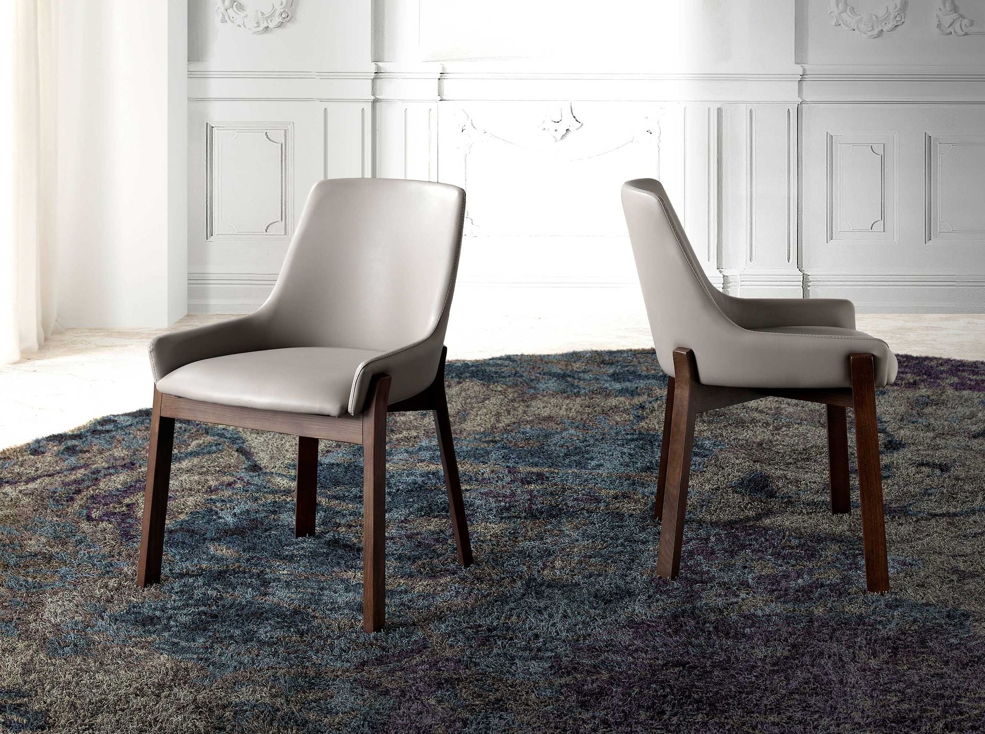 Silla polipiel visón oscuro