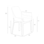 Silla polipiel visón oscuro