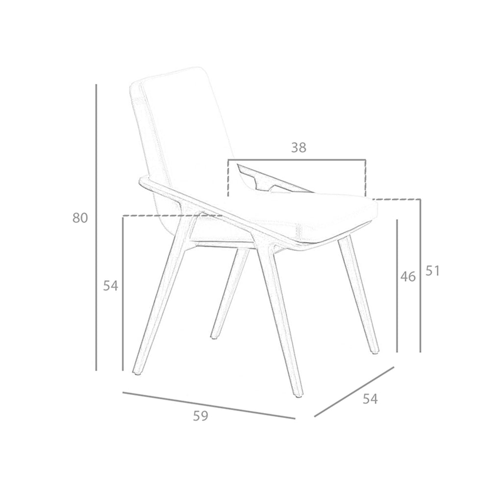 Silla polipiel visón