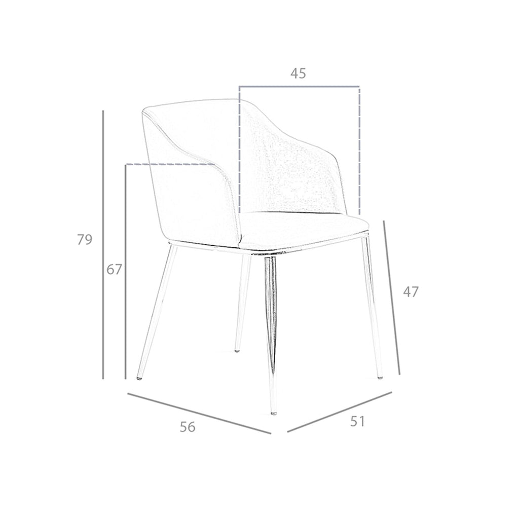 Silla polipiel marrón