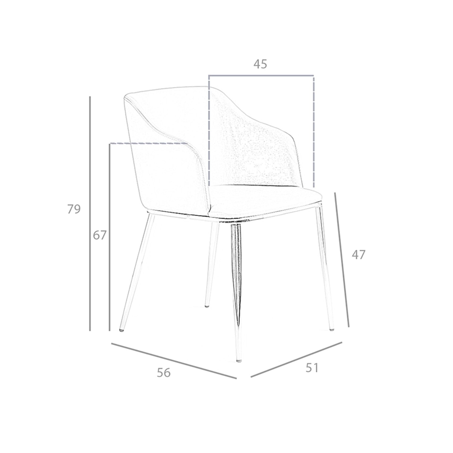 Silla polipiel marrón