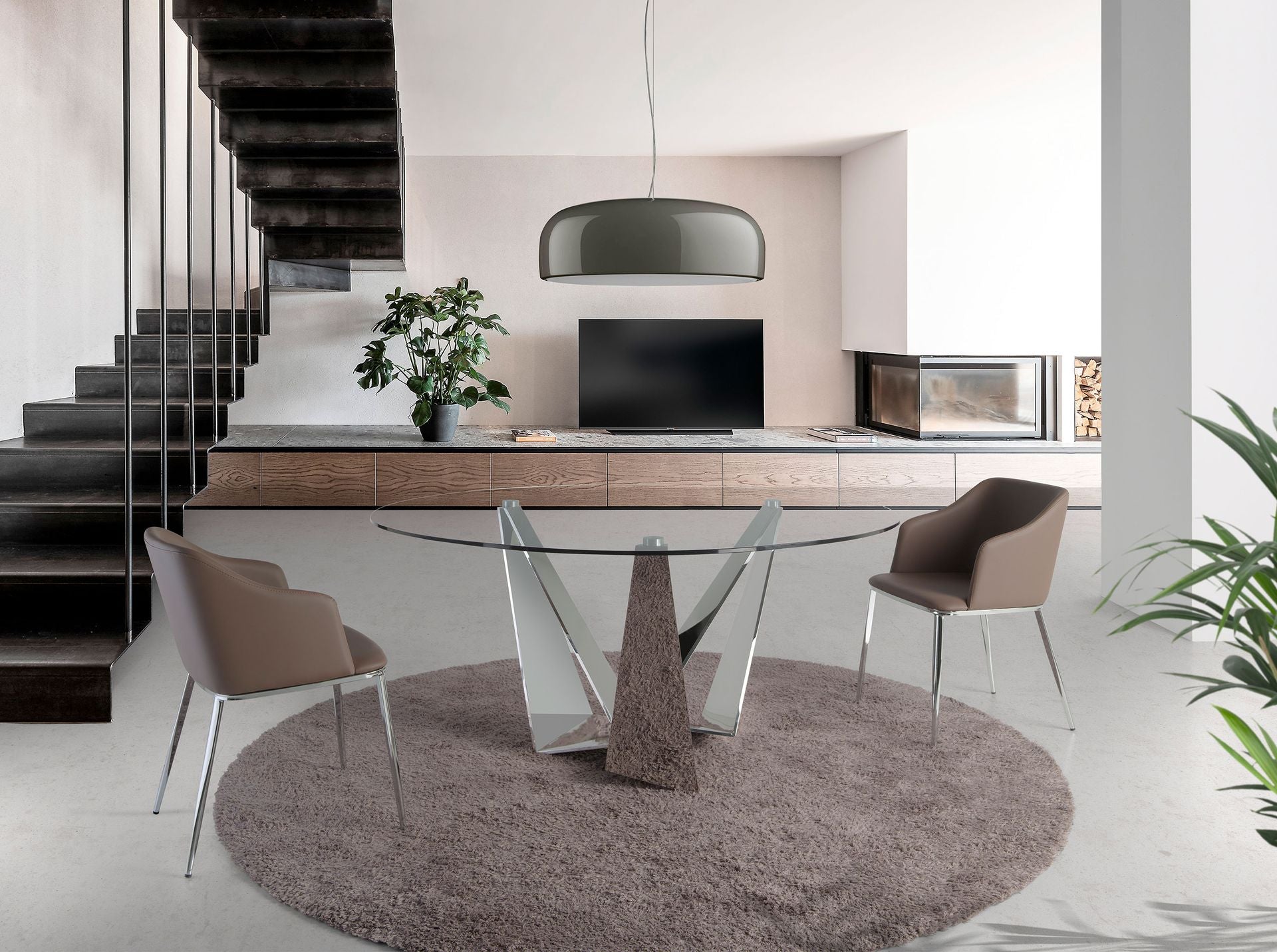 Silla polipiel marrón