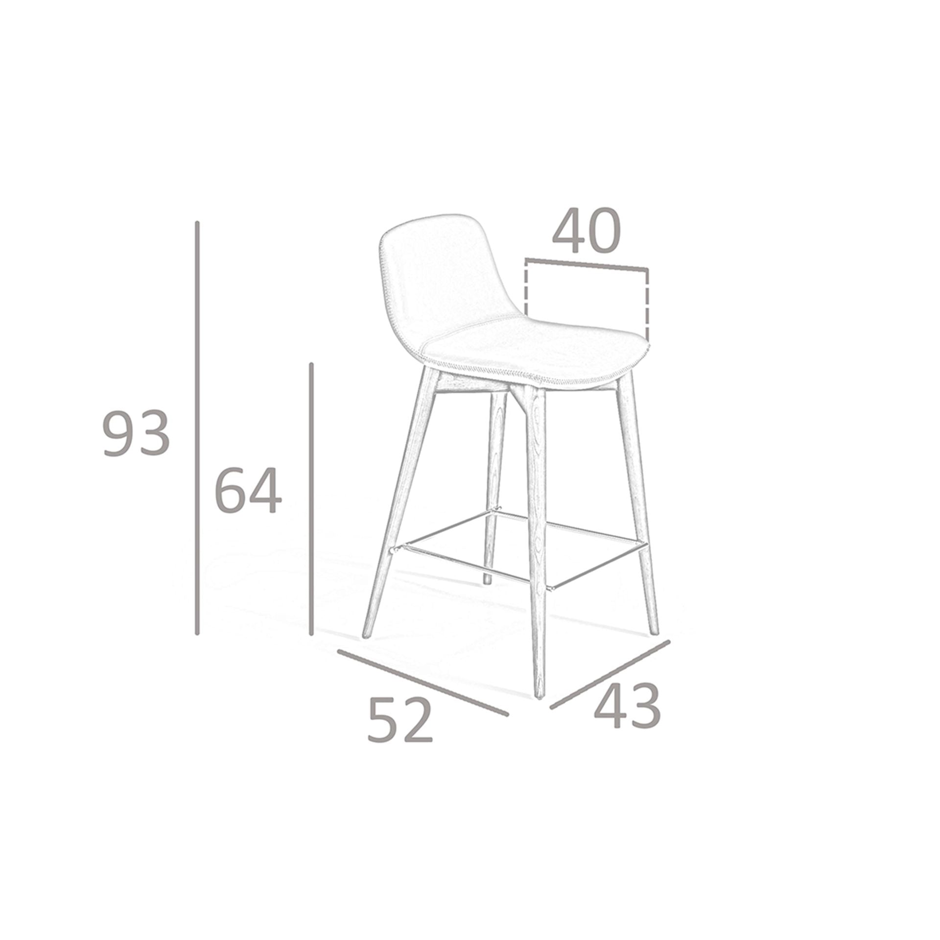 Taburete polipiel visón