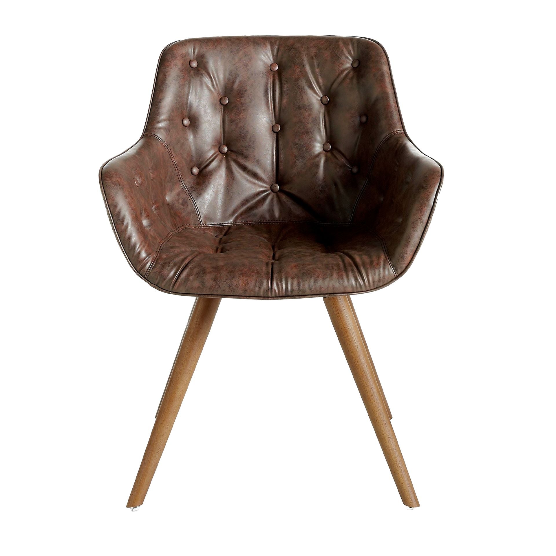 Silla polipiel marrón chocolate