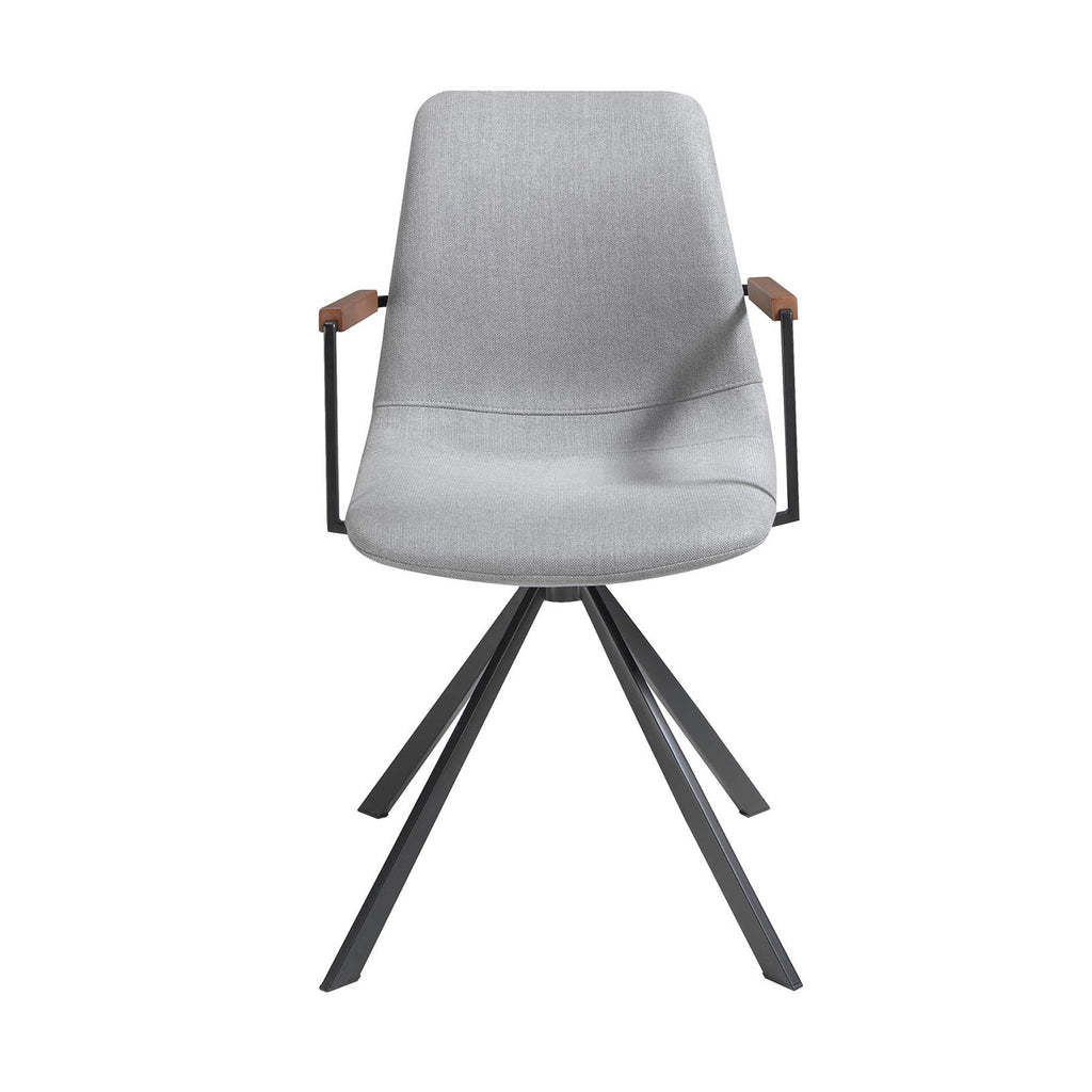 Silla giratoria tela gris oscuro