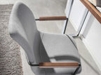 Silla giratoria tela gris oscuro