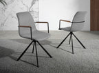 Silla giratoria tela gris oscuro