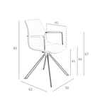 Silla giratoria tela gris oscuro