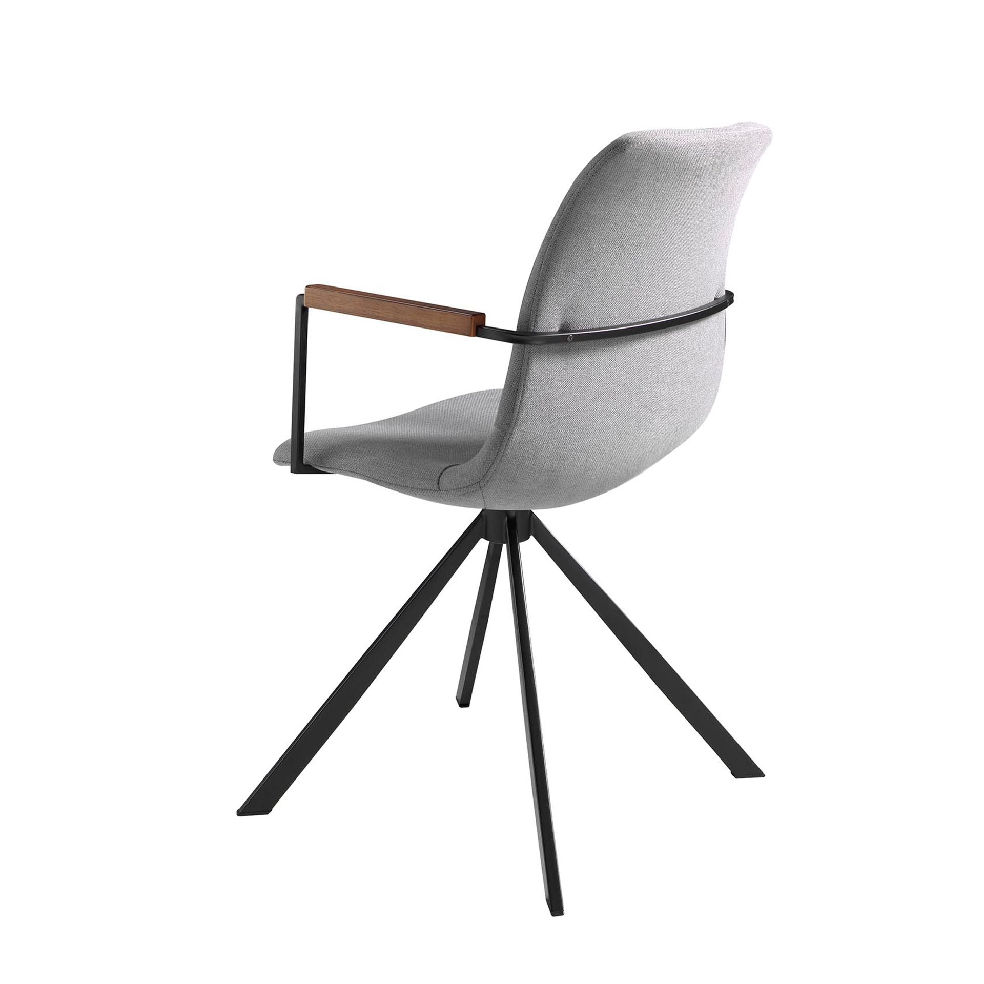 Silla giratoria tela gris oscuro