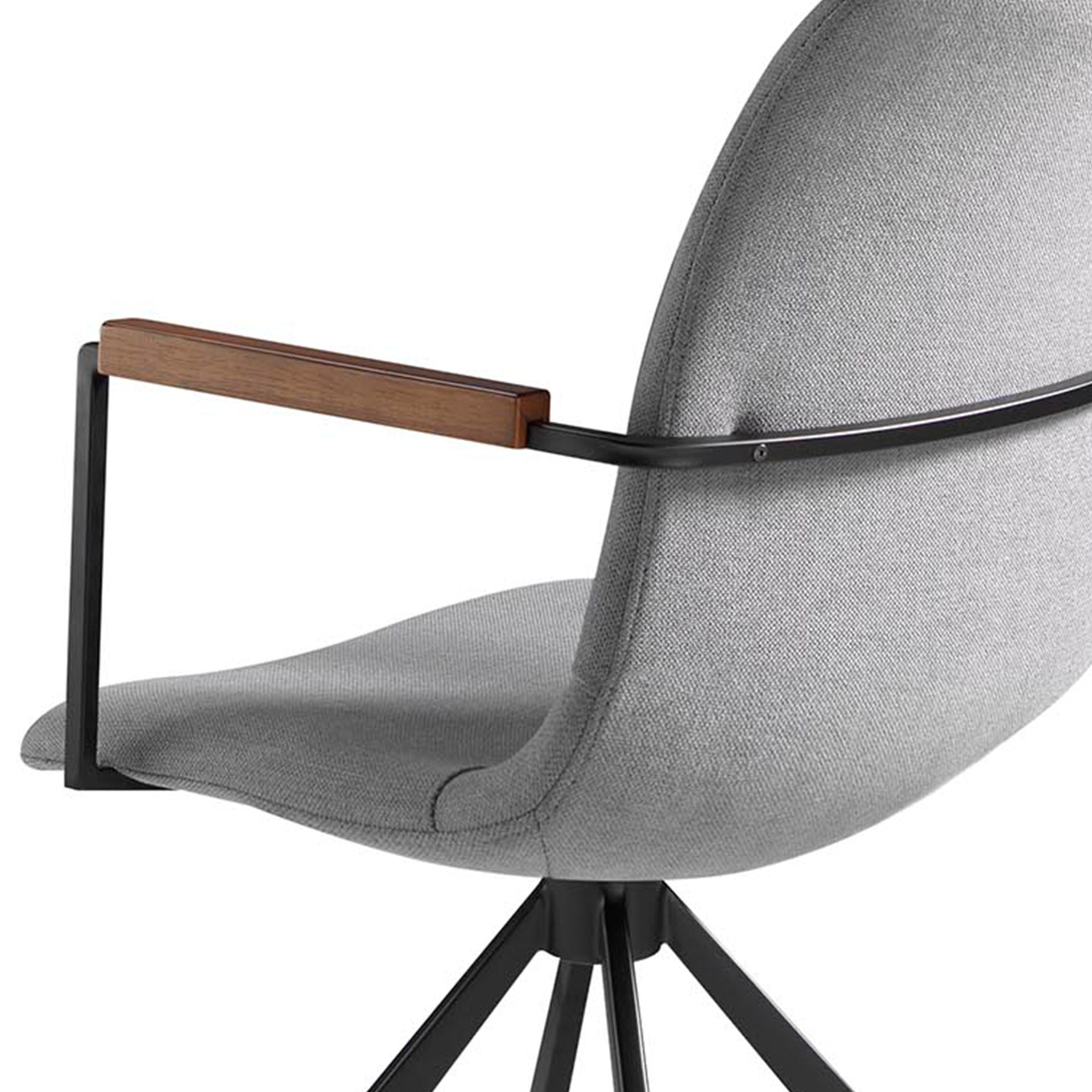 Silla giratoria tela gris oscuro