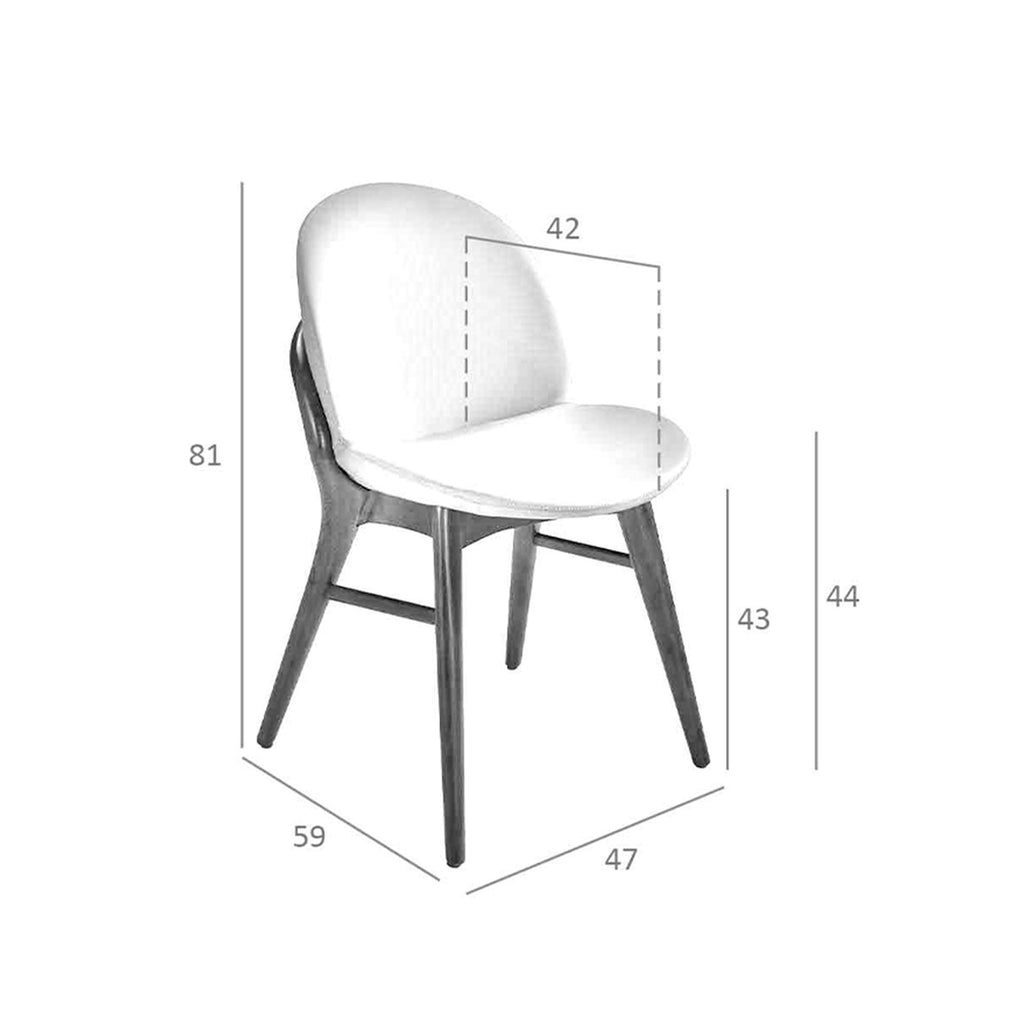 Silla polipiel visón oscuro