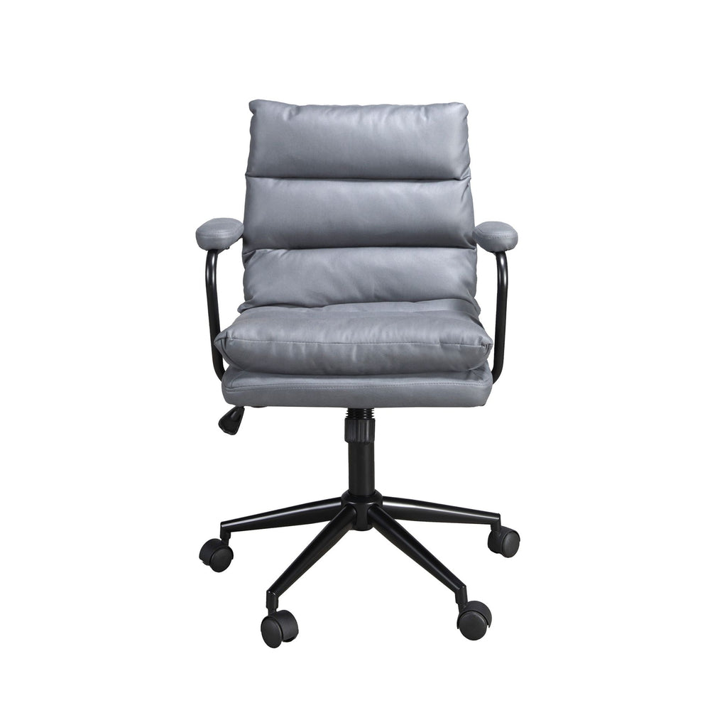 Silla oficina giratoria tela gris