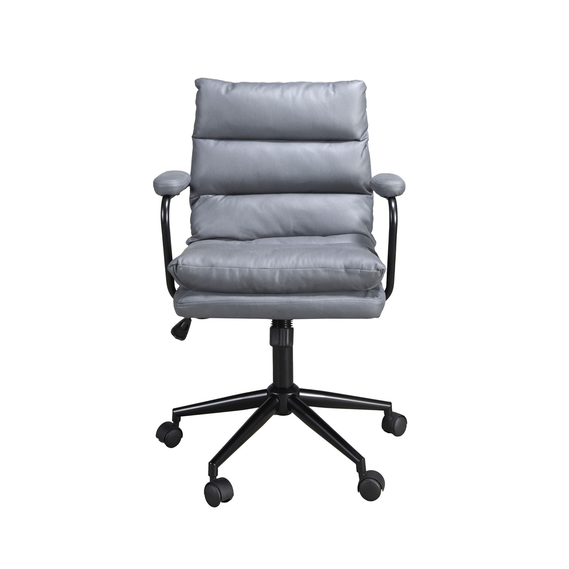 Silla oficina giratoria tela gris