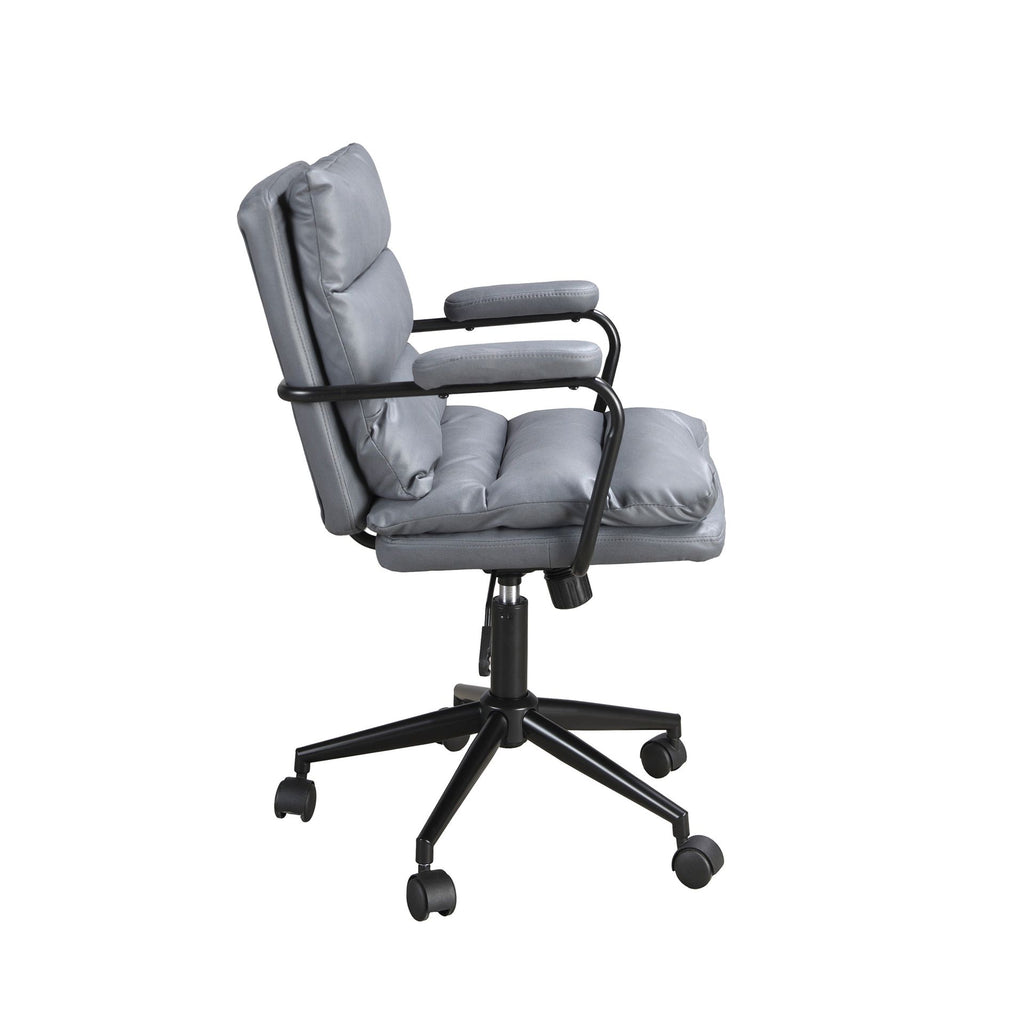 Silla oficina giratoria tela gris