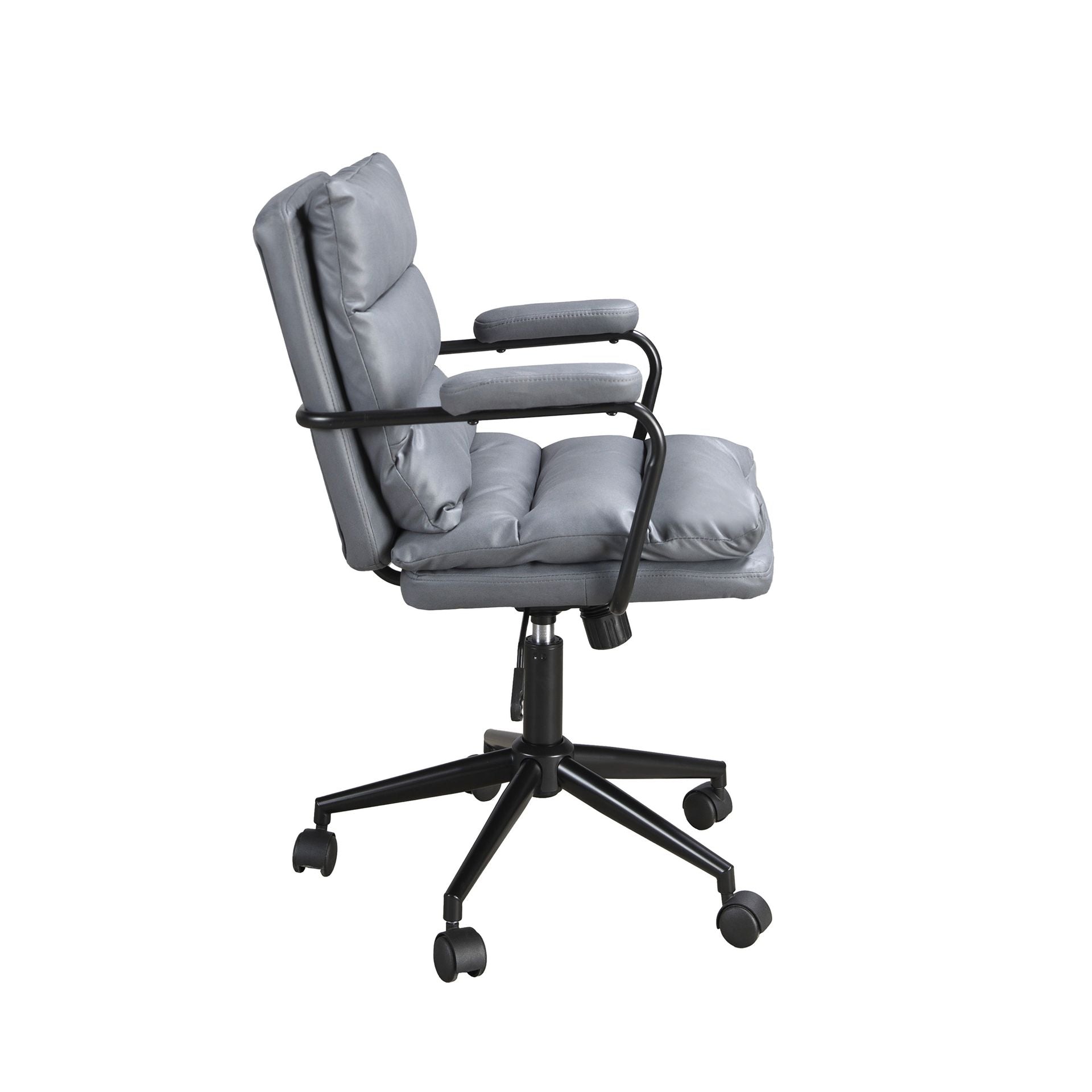 Silla oficina giratoria tela gris