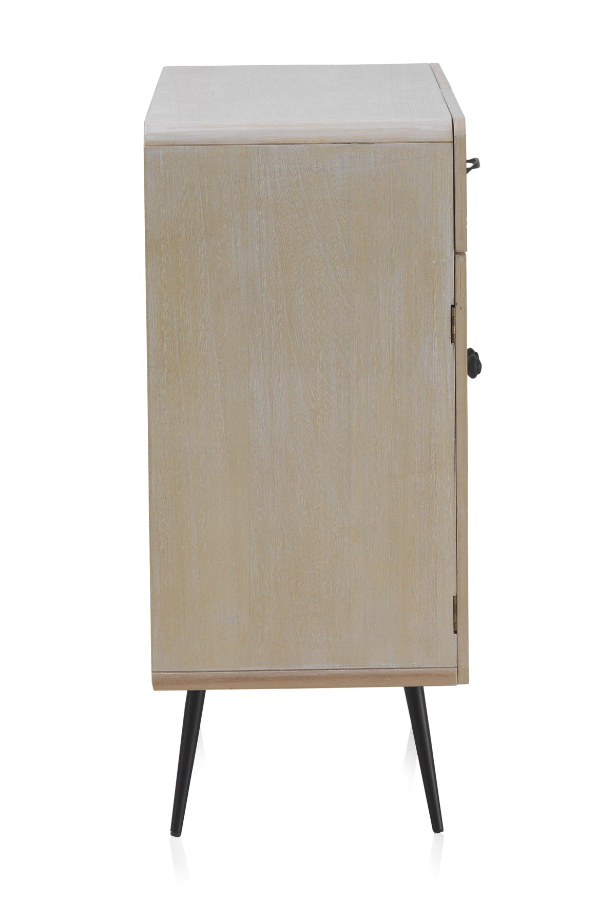 APARADOR MADERA NATURAL PATAS METALICAS NEGRAS