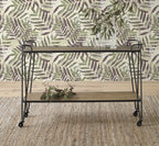 MUEBLE AUXILIAR MADERA DE ABETO Y HIERRO