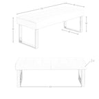 Banqueta polipiel blanco
