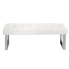 Banqueta polipiel blanco