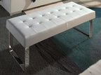 Banqueta polipiel blanco