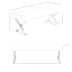 Banqueta polipiel blanco