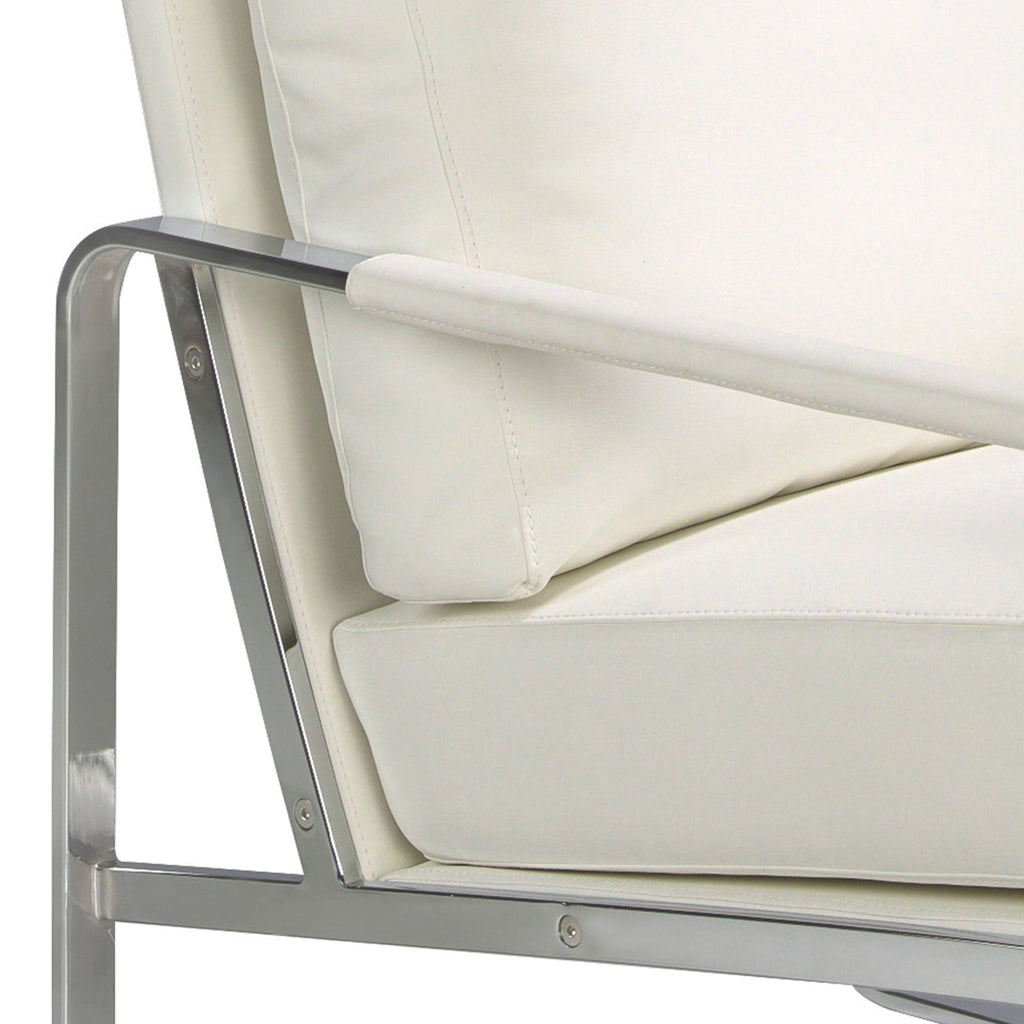 Sillón polipiel blanco