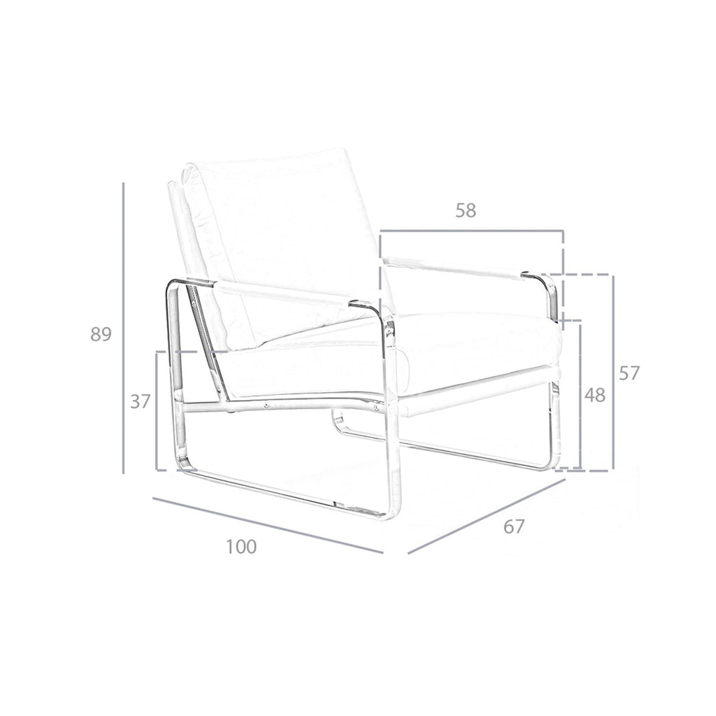 Sillón polipiel blanco