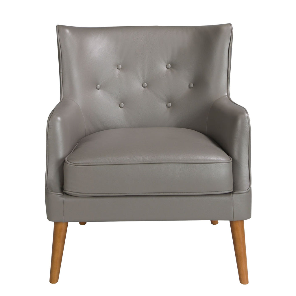 Sillón Chester piel gris oscuro