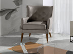 Sillón Chester piel gris oscuro