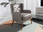 Sillón Chester piel gris oscuro