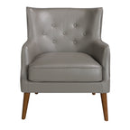 Sillón Chester piel gris oscuro