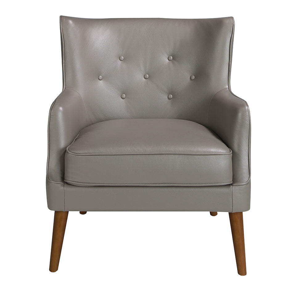 Sillón Chester piel gris oscuro