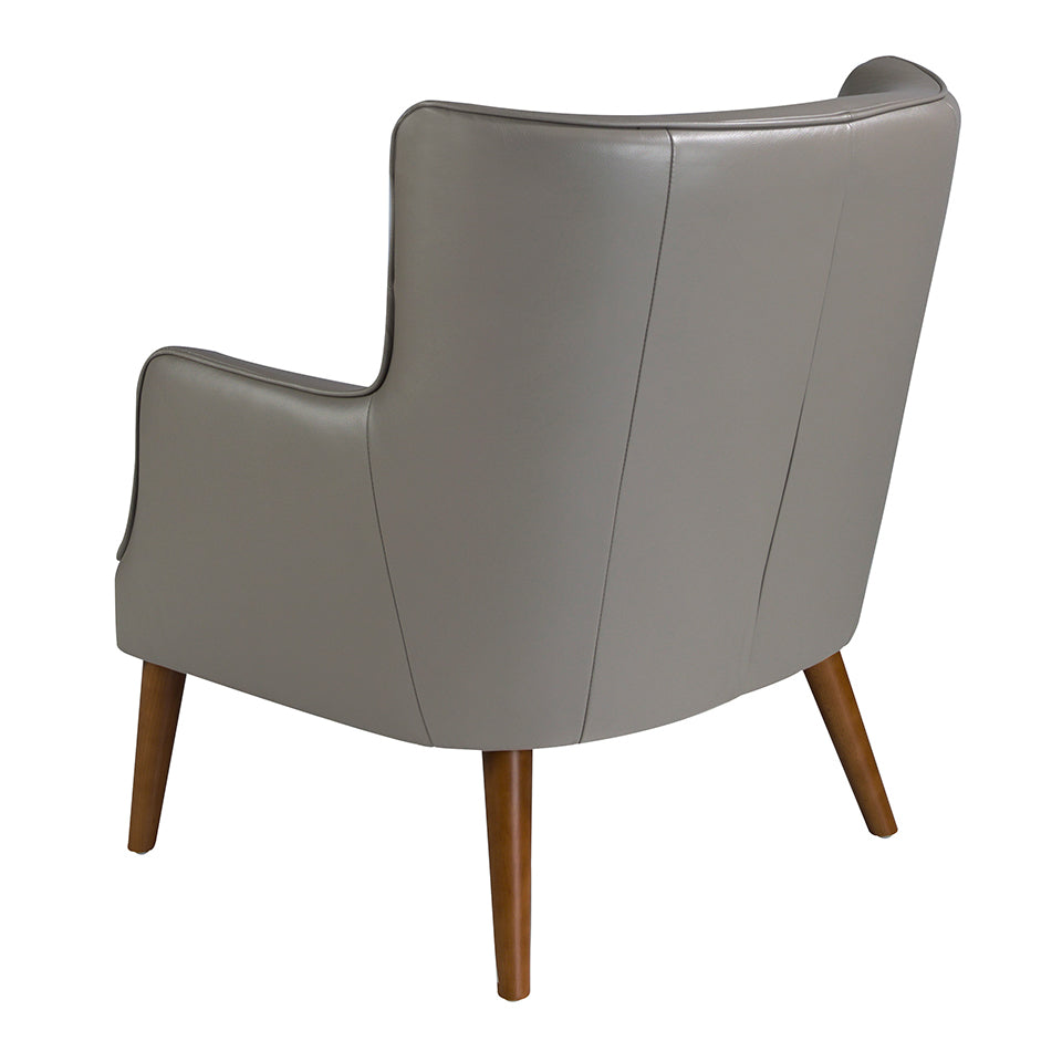 Sillón Chester piel gris oscuro