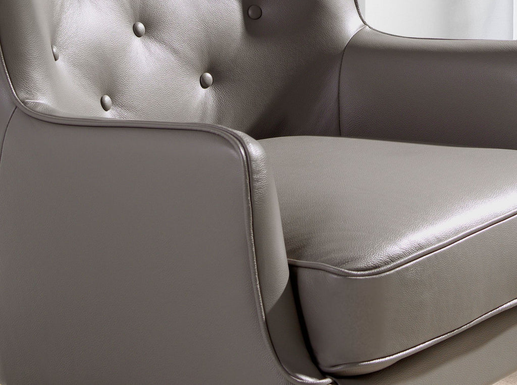Sillón Chester piel gris oscuro