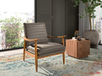 Sillón piel gris oscuro