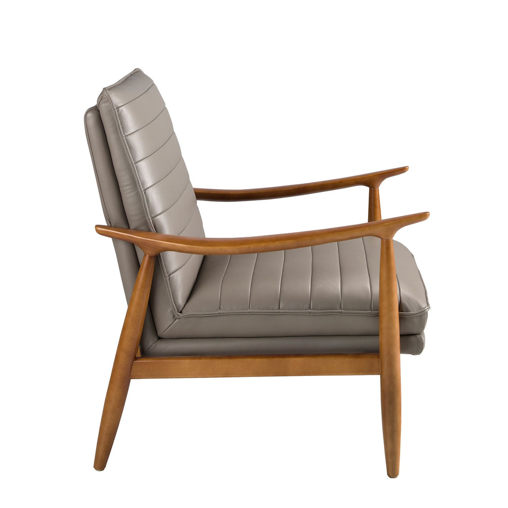 Sillón piel gris oscuro