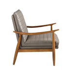 Sillón piel gris oscuro